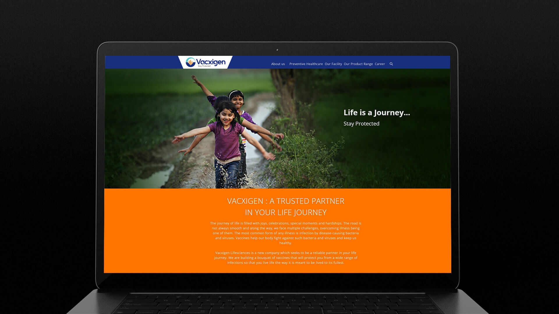 Vacxigen Website Design