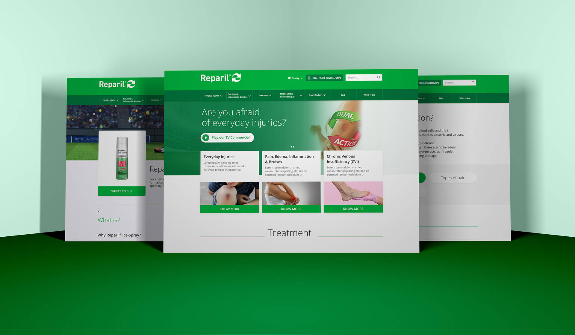 Reparil Website Design