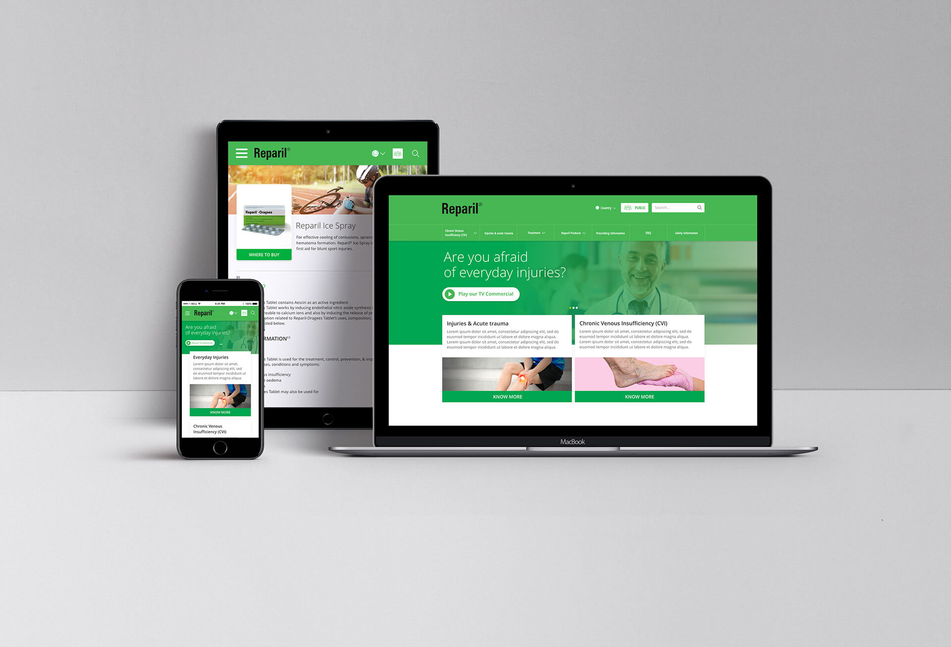 Reparil Website Design
