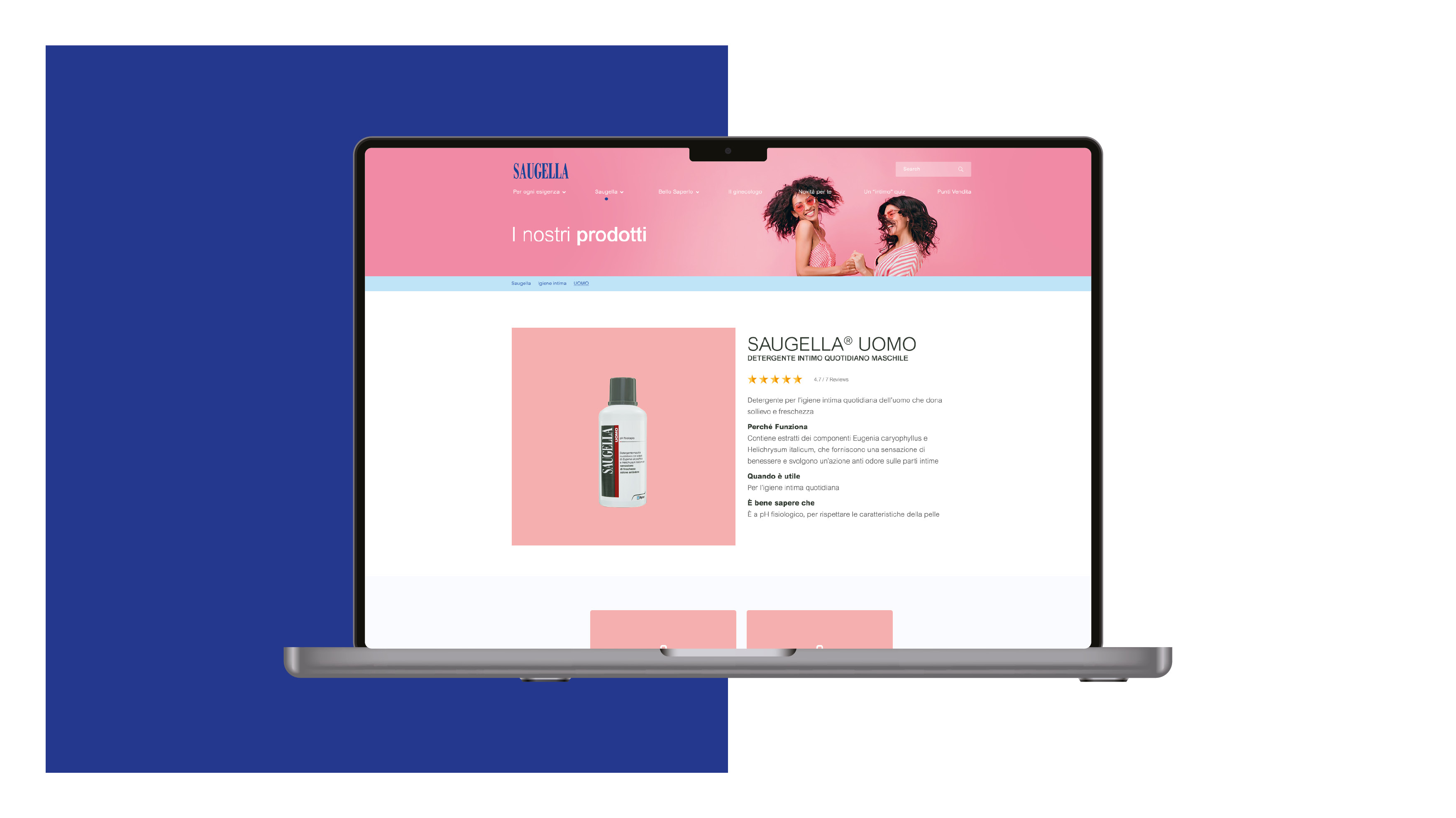 Saugella - website design