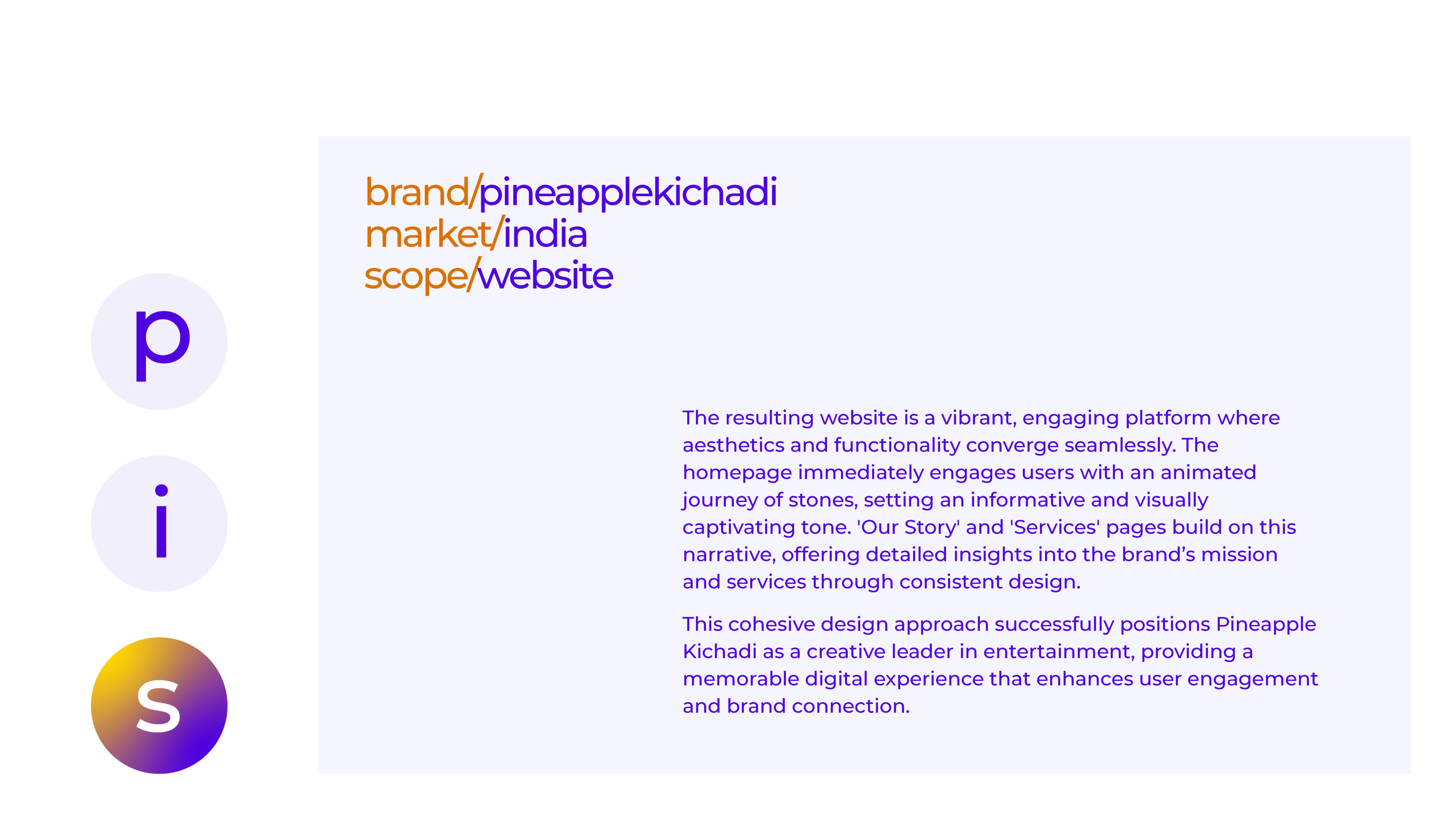Pineapple Kichadi - Website Design