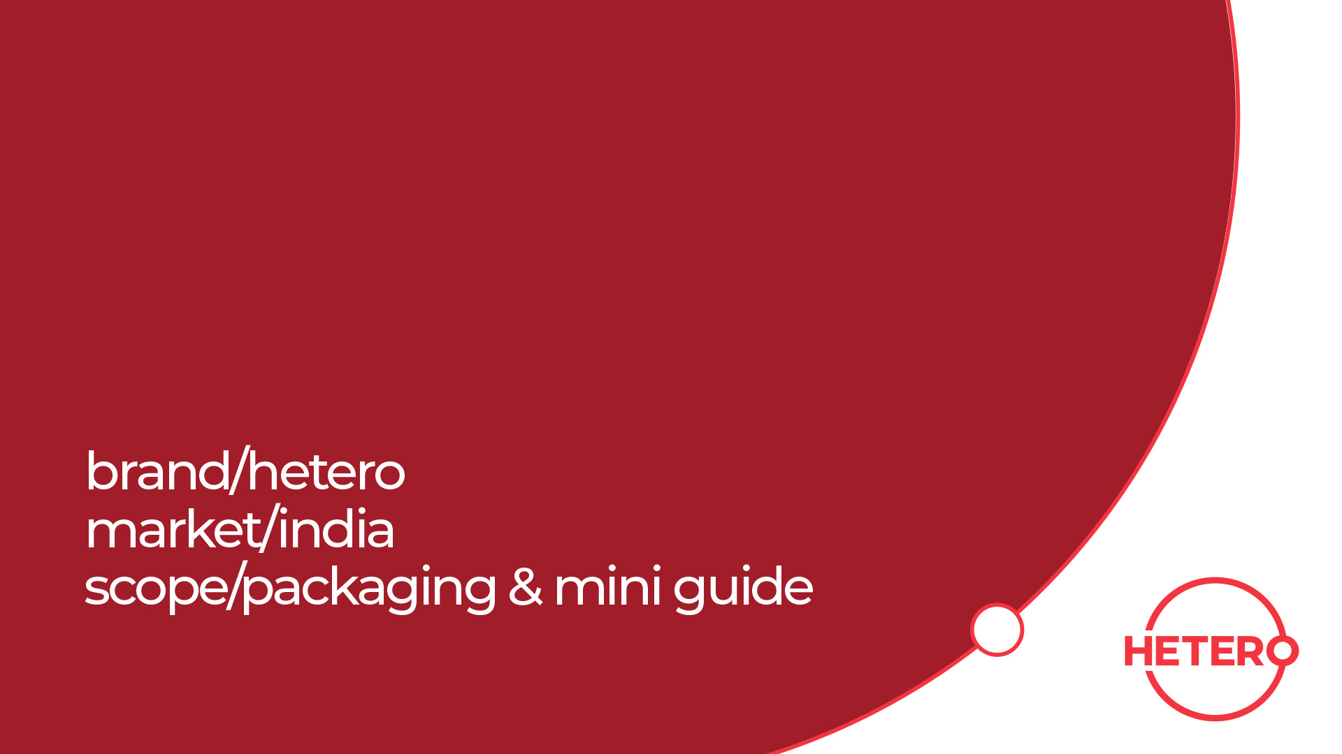 Hetero - packaging & mini guide