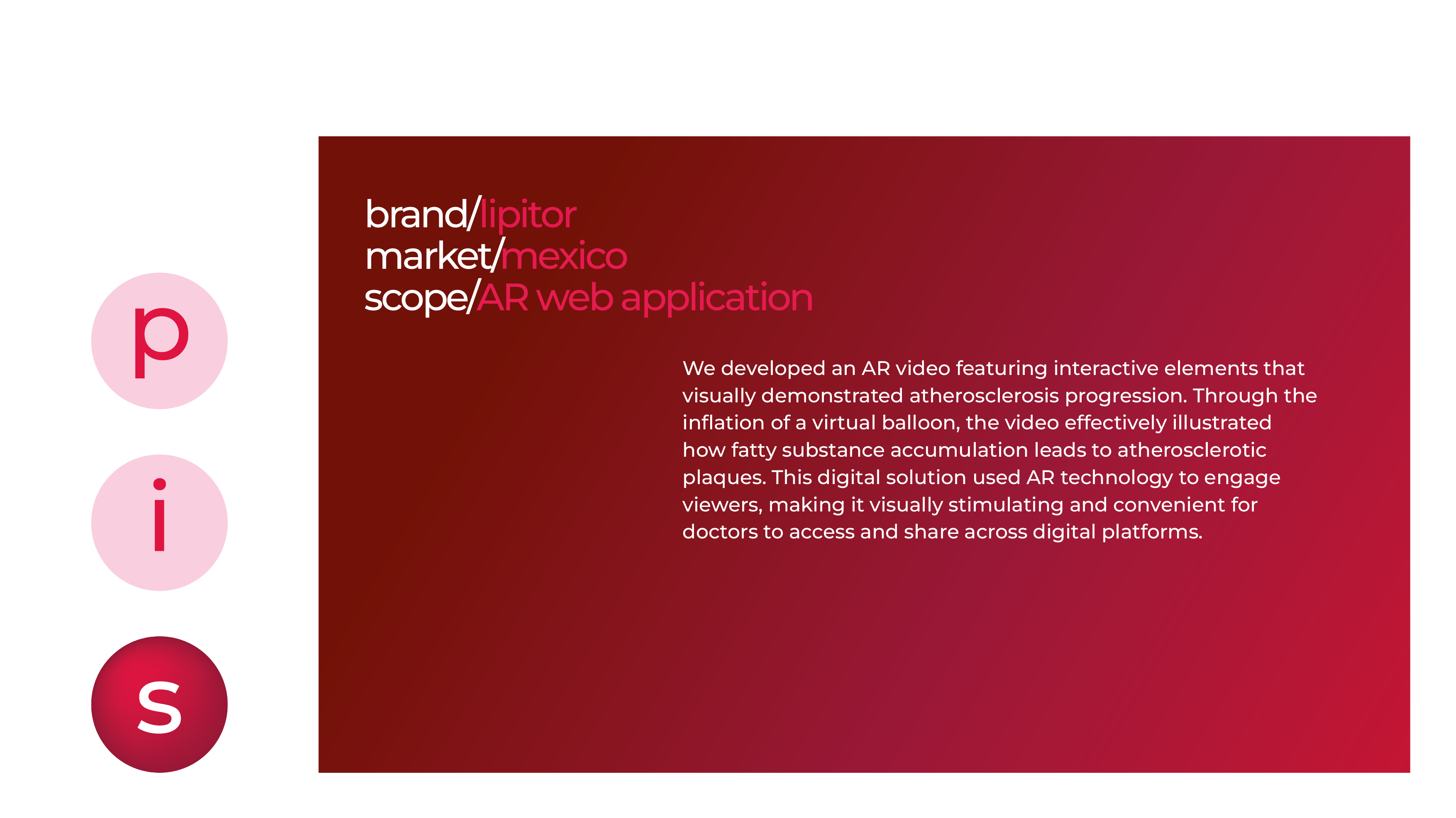 Lipitor - AR web application