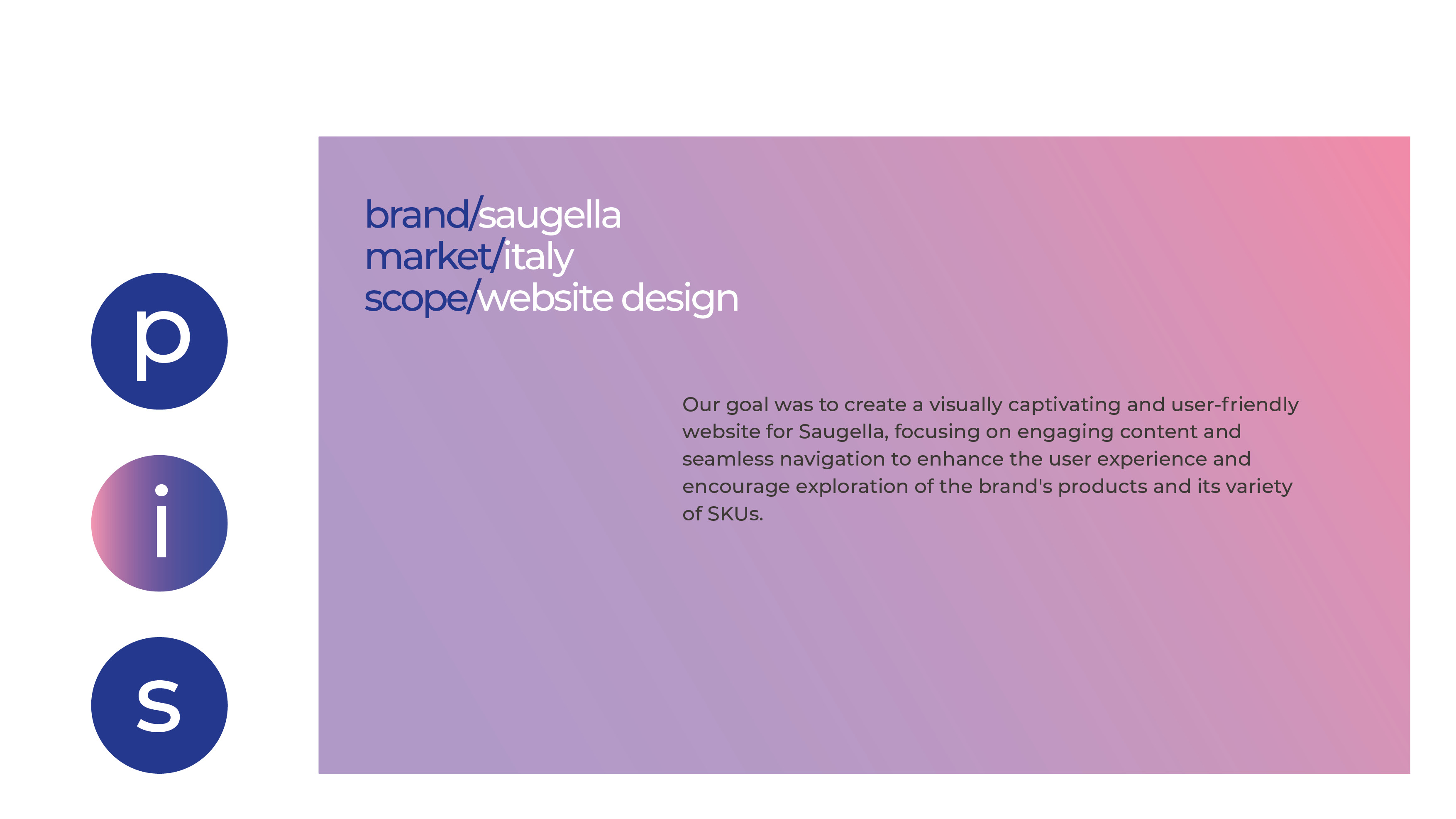 Saugella - website design