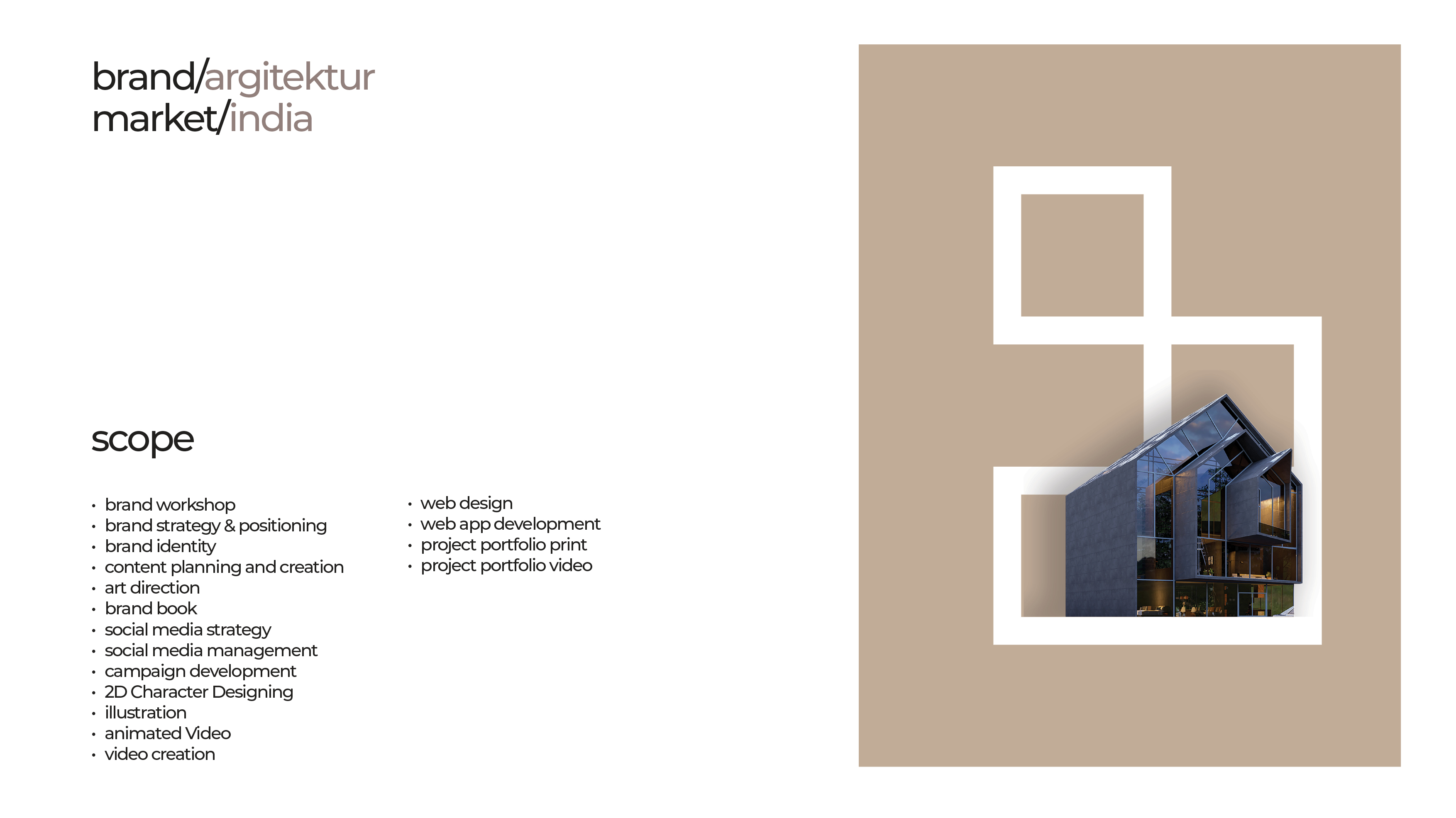 Argitektur - Branding