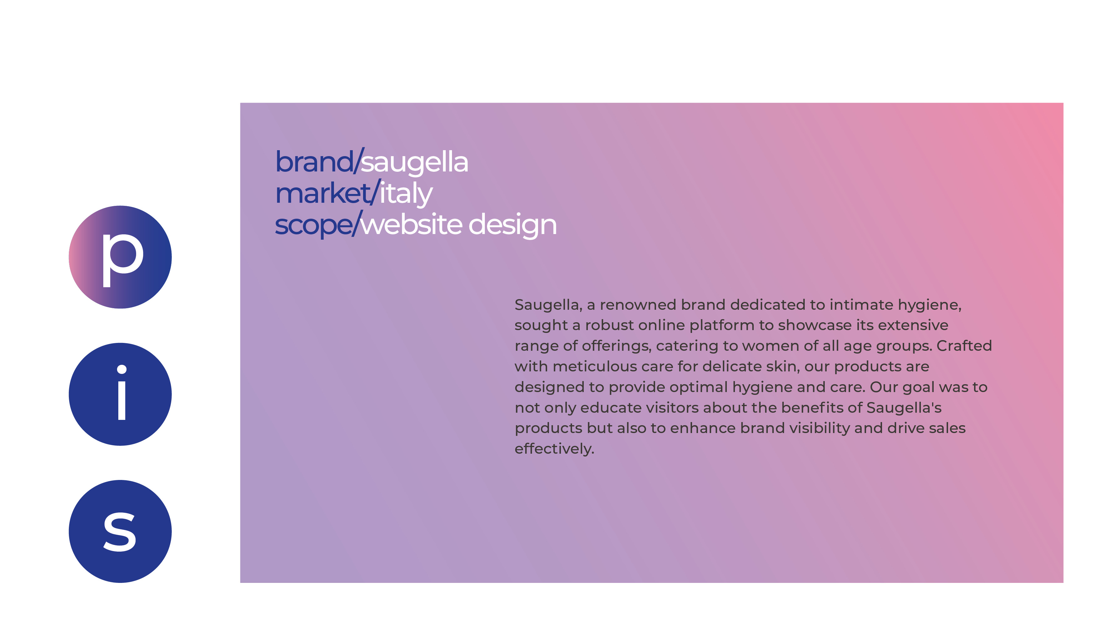 Saugella - website design