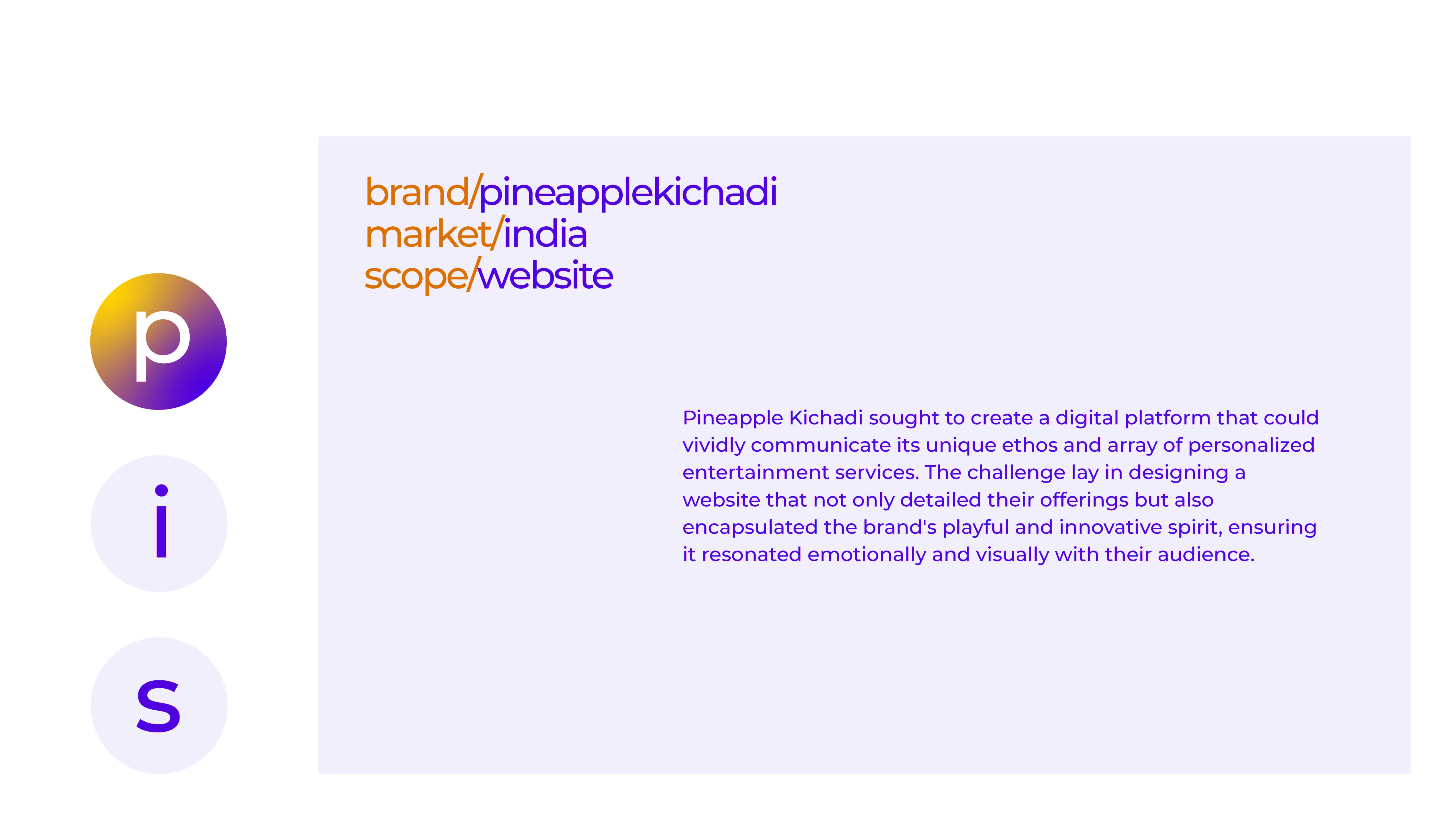 Pineapple Kichadi - Website Design