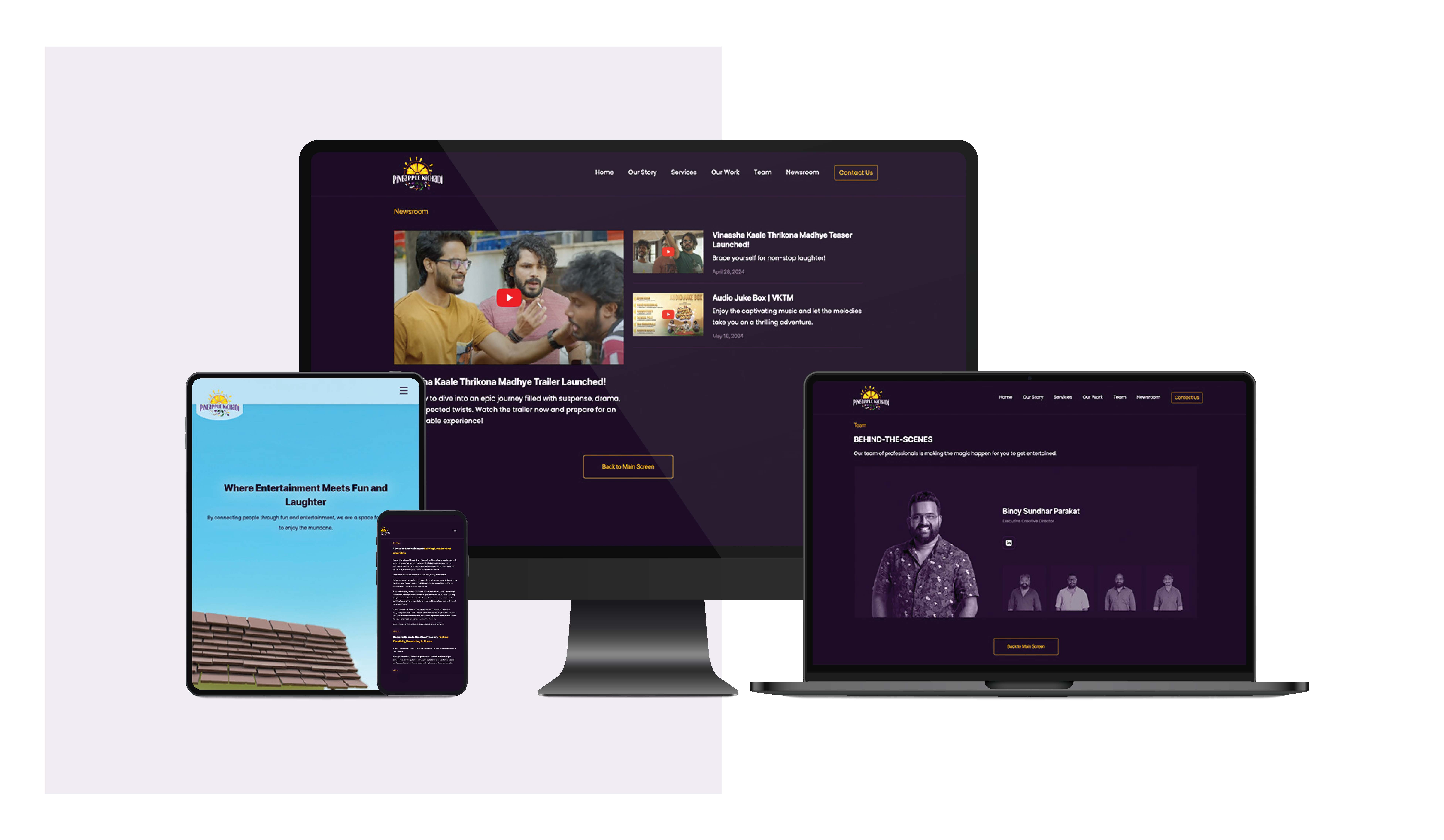 Pineapple Kichadi - Website Design