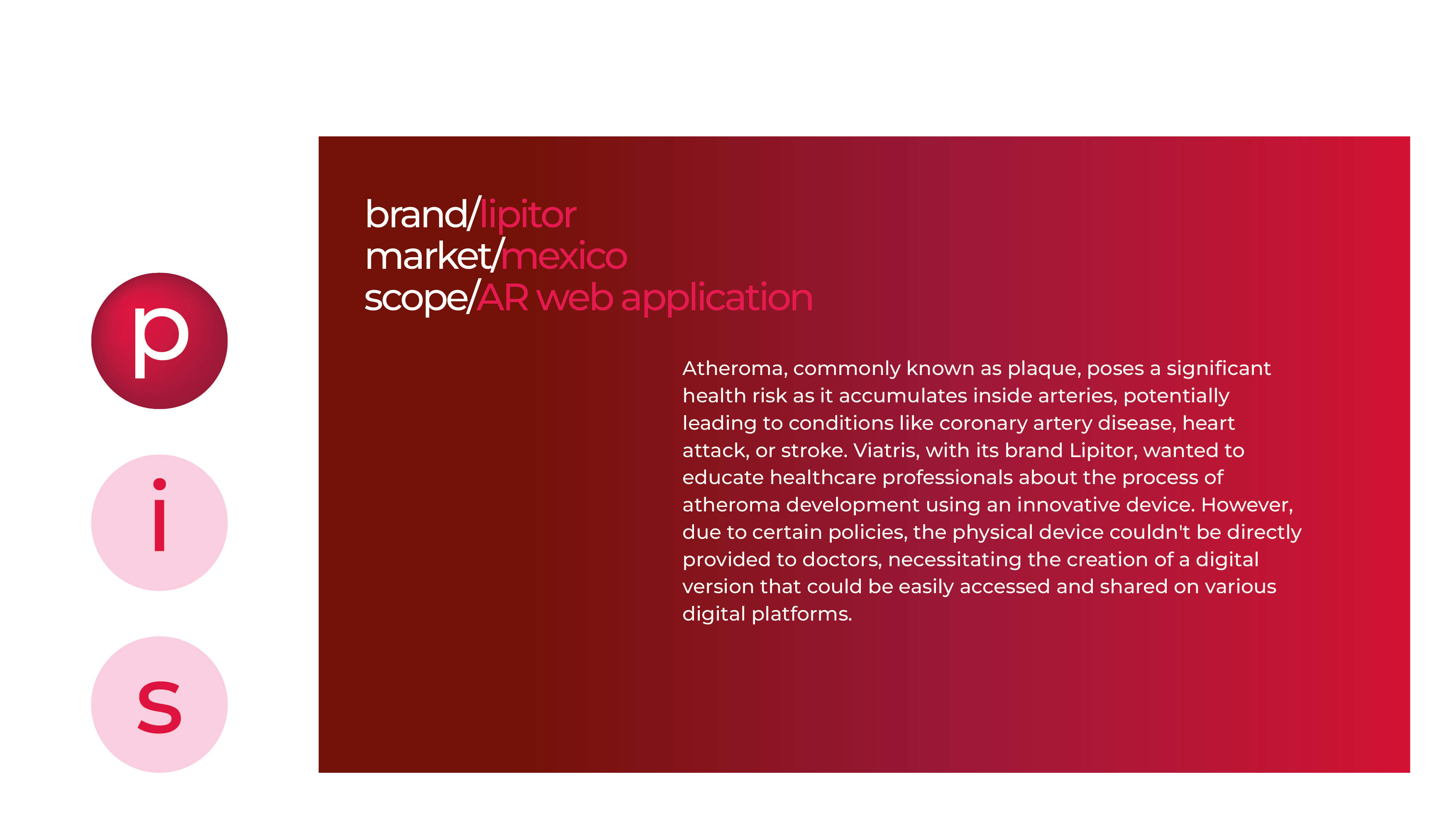 Lipitor - AR web application