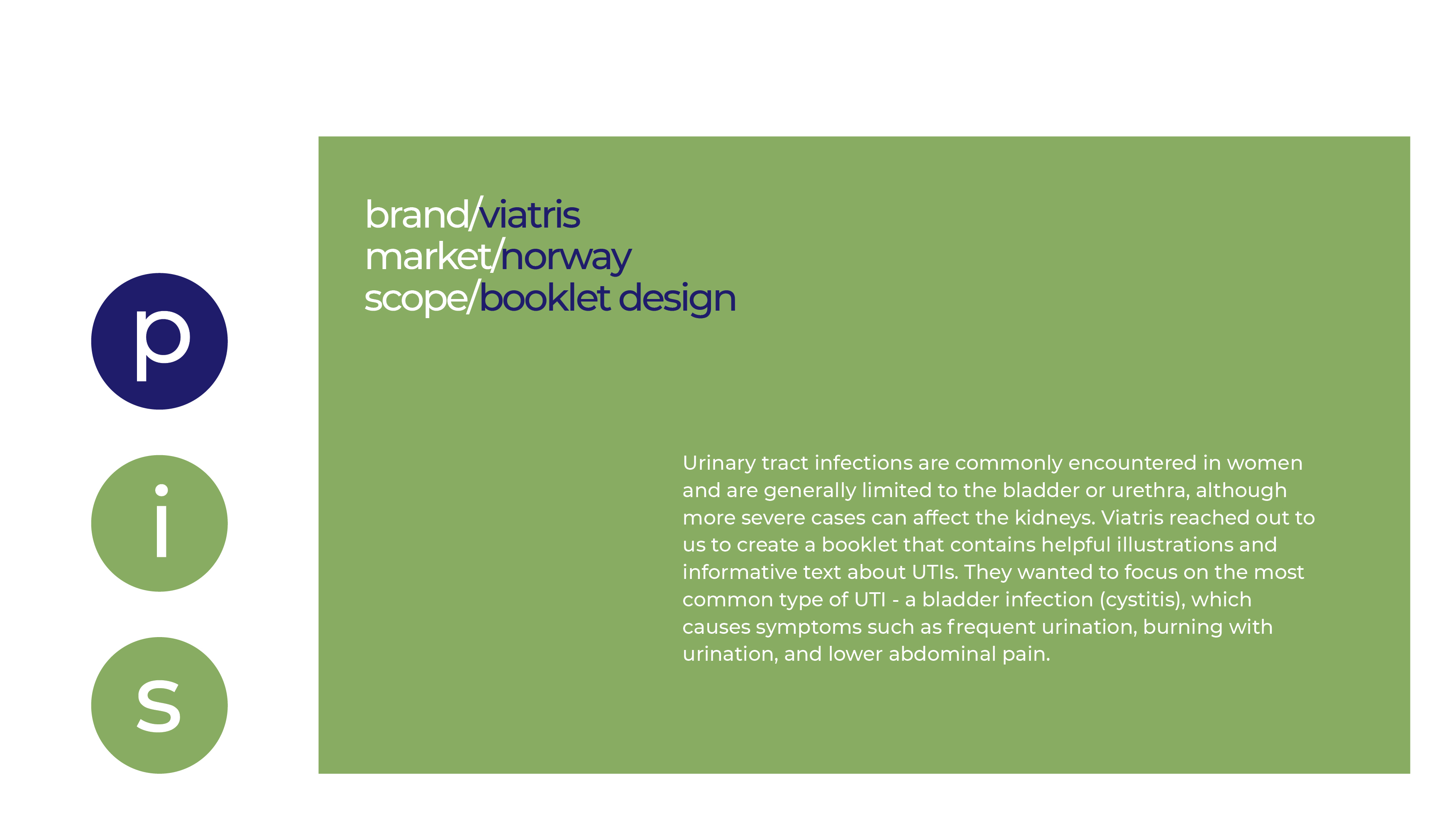 Urinary Tract Infection - booklet design