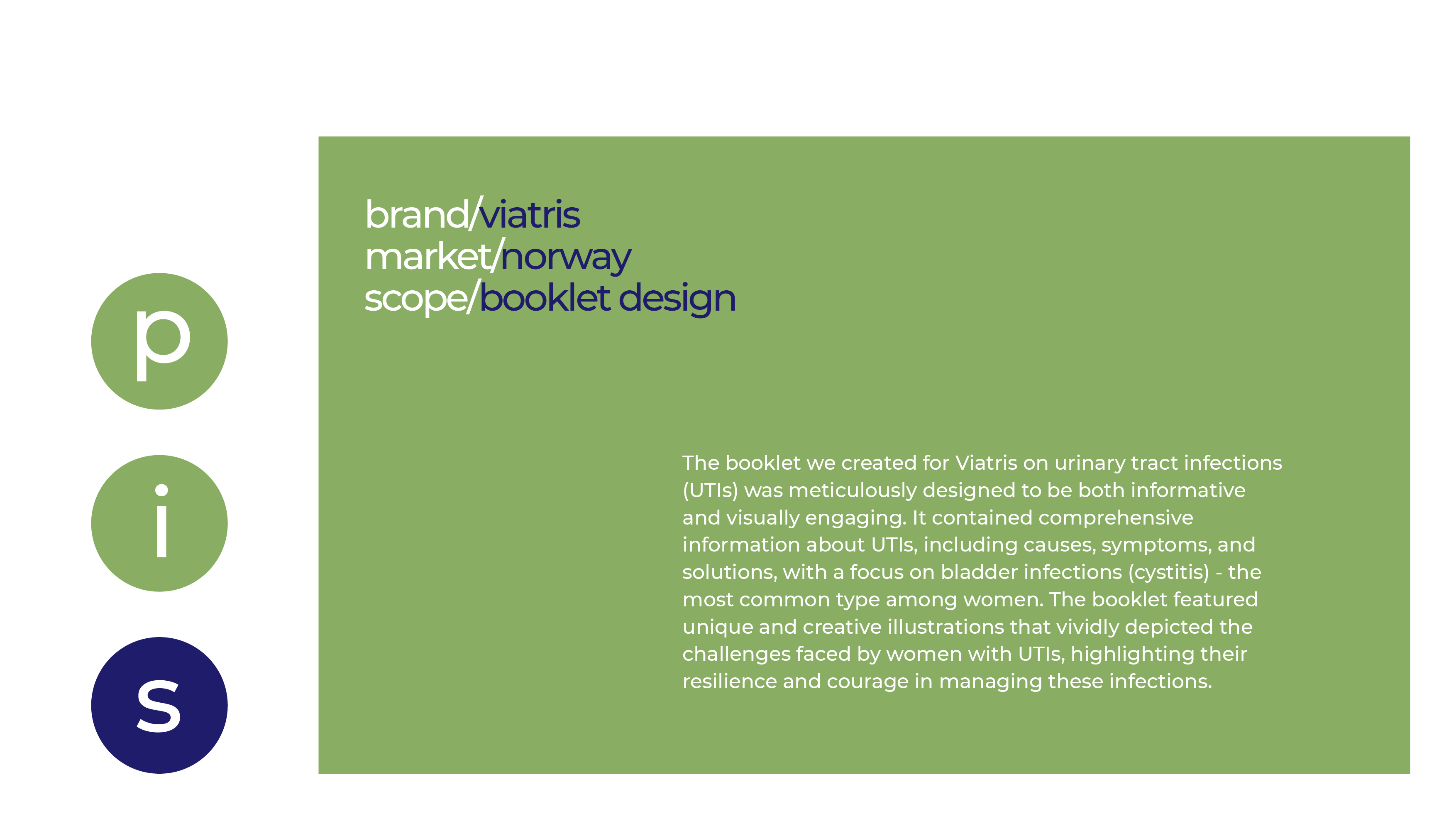 Urinary Tract Infection - booklet design