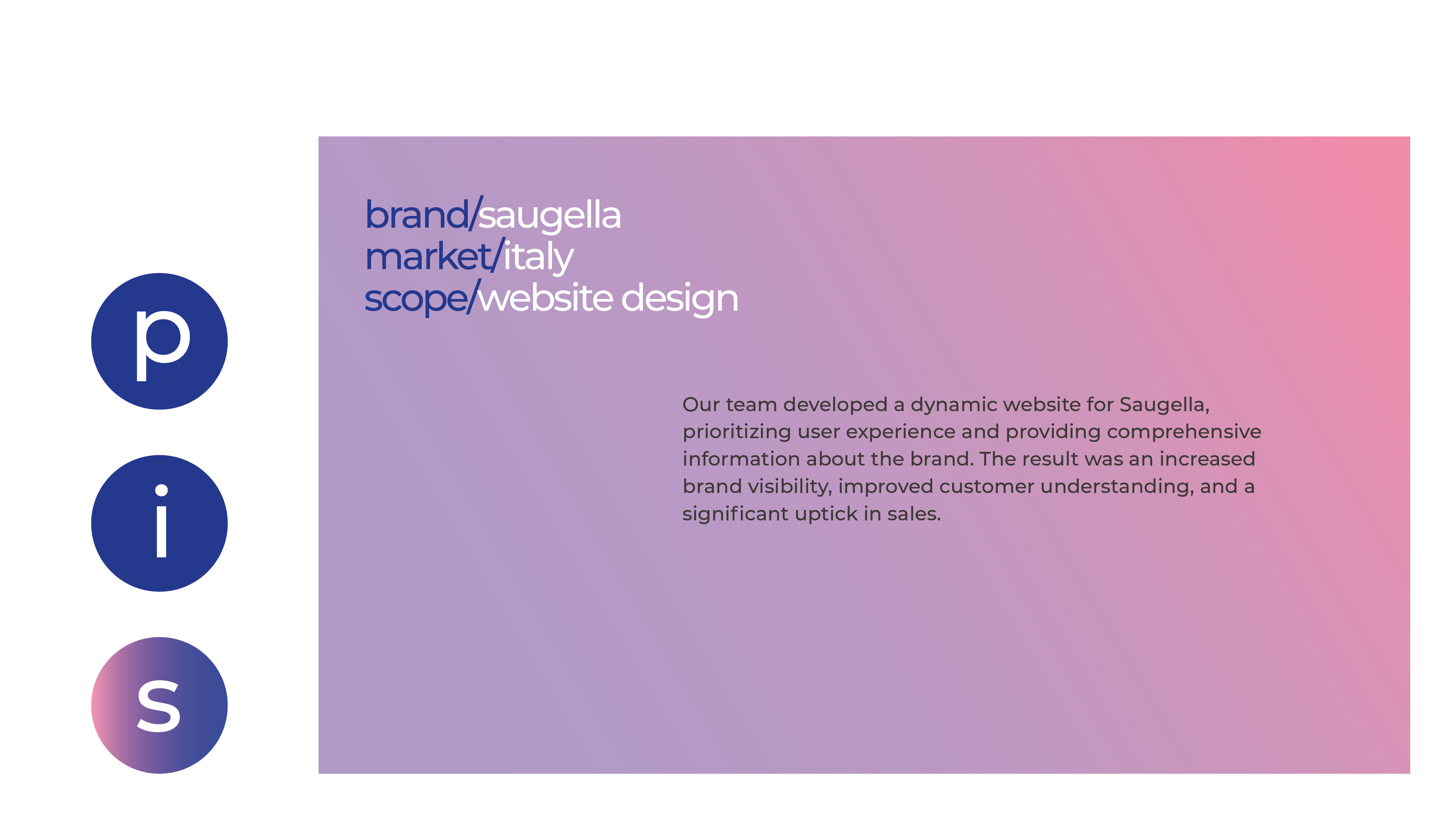 Saugella - website design